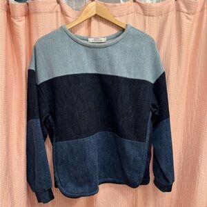 Ksenia Schnaider Blue Denim Top